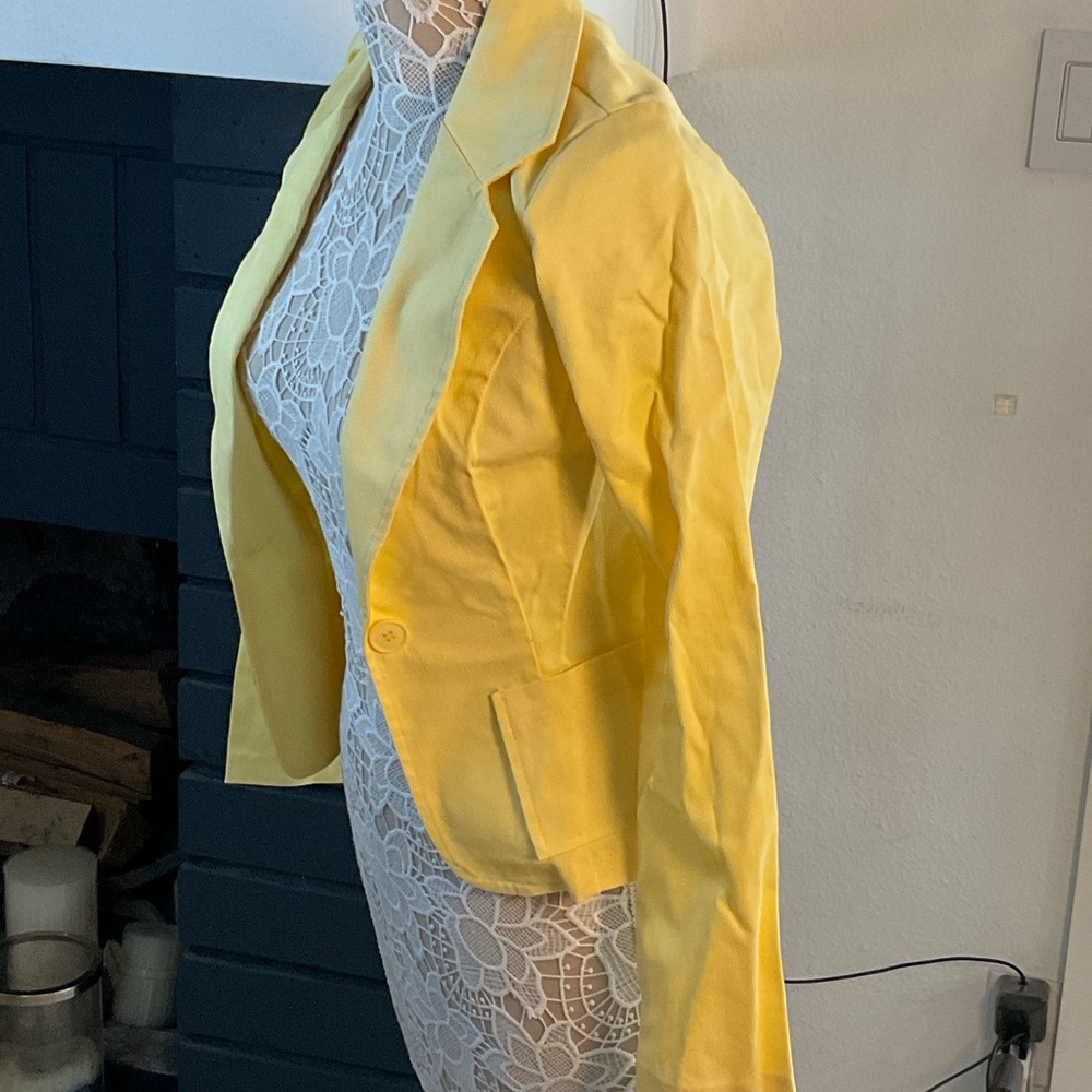 Have Yellow Women's Suit Jacket - Picture 4 of 4